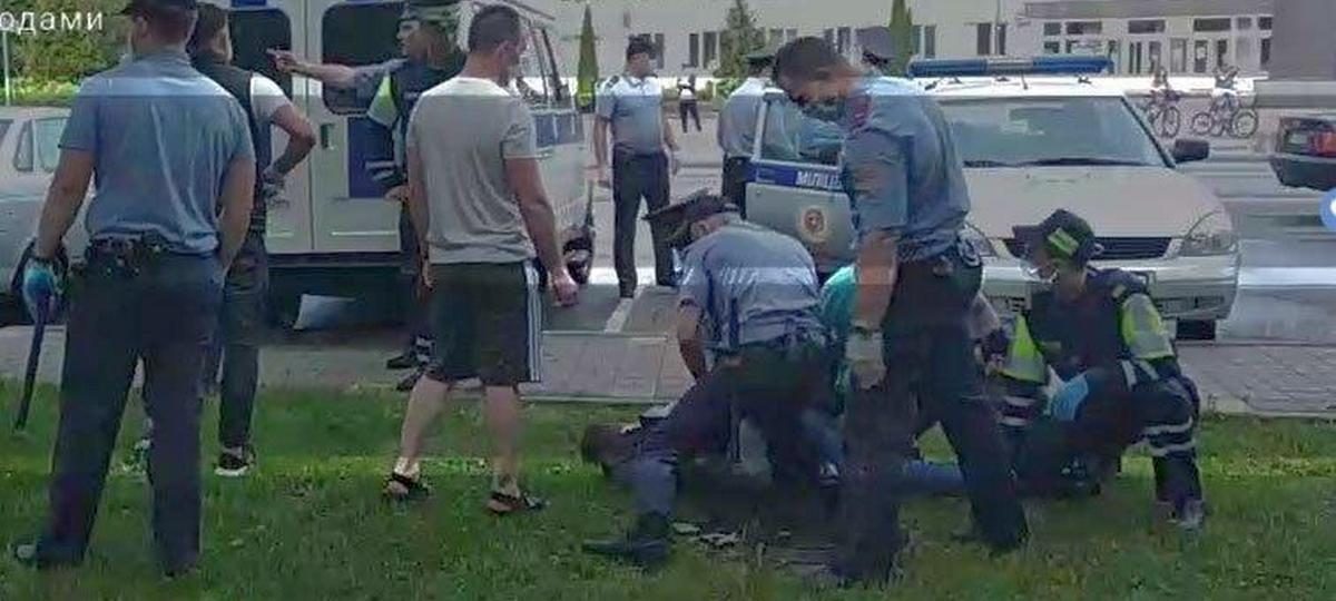 Задержание в Ганцевичах. Скрин трансляции носит иллюстративный характер
