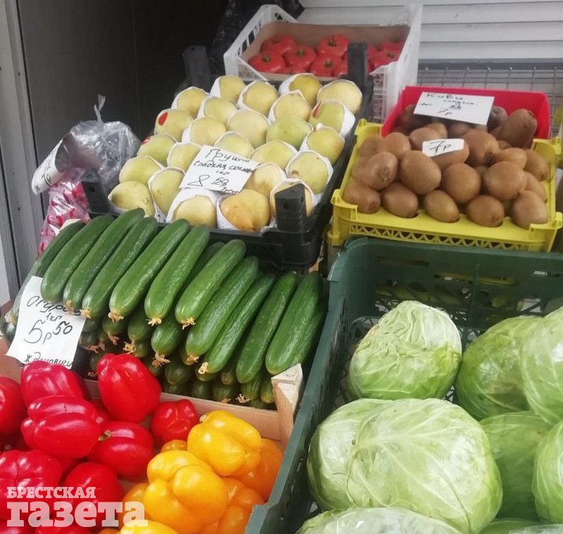 Брестский центральный рынок, подорожание, сравнение цен, капуста, перец, огурец, груша