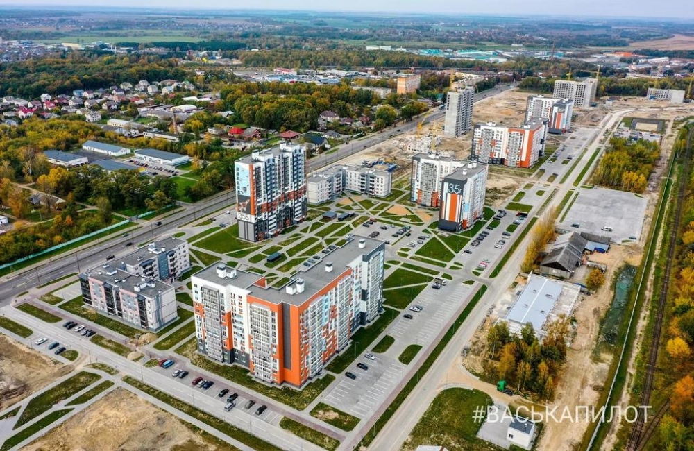 Жилой микрорайон вдоль улицы Лейтенанта Рябцева в Бресте.