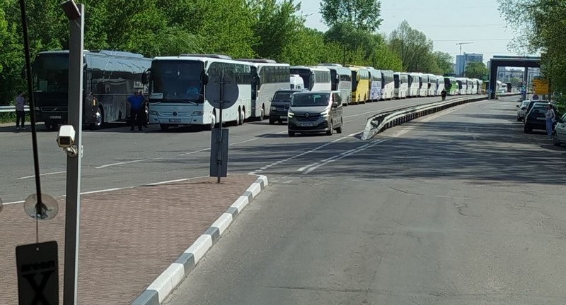 Очередь на выезд из Беларуси в Польшу 24 апреля 2025 года. Иллюстративное фото из приграничных чатов