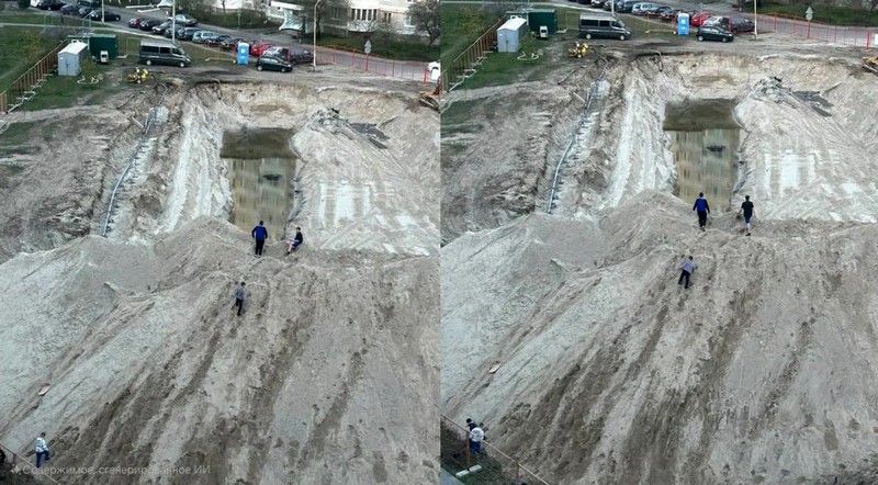 Дети играют в котловане на улице Луцкой в Бресте