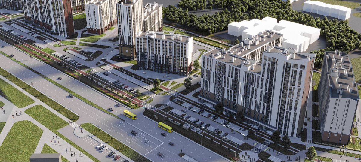 ЖК «Чайка» в Бресте на Октябрьской Революции. Фото: airon.by.