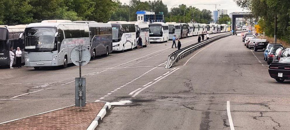 Очередь на выезде из Беларуси в Польшу 6 августа 2025 года. Фото из приграничного чата