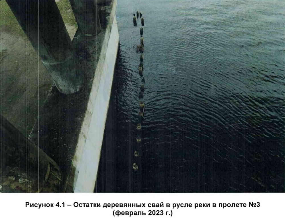 Остатки деревянных свай в русле Мухавца. Фото из отчета «БелдорНИИ»