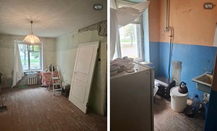 Квартира, которую в Бресте продают за 45 тыс. долларов. Фото опубликовано в threads.com