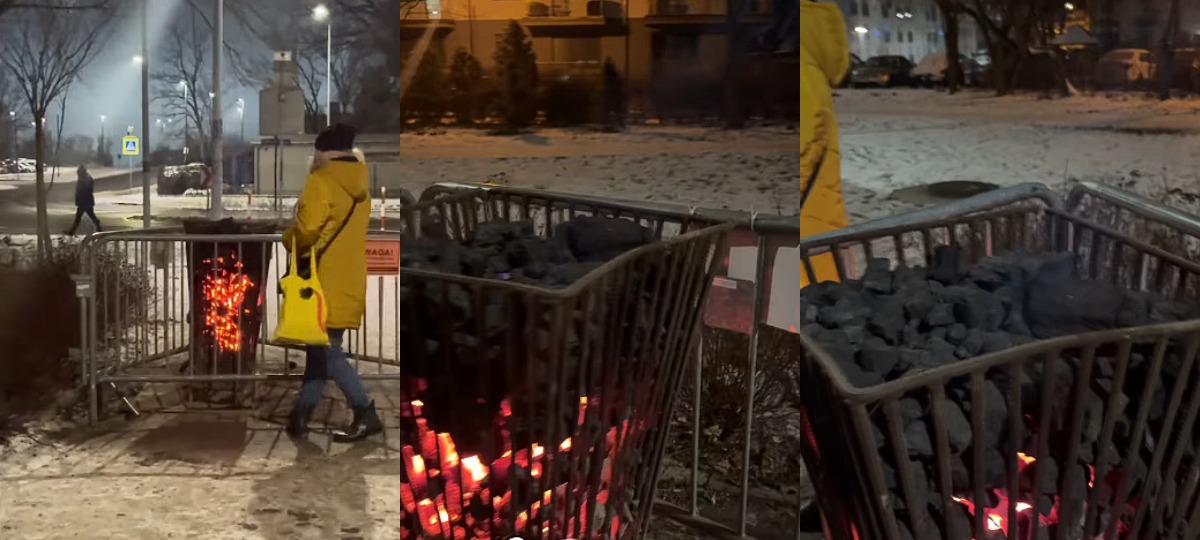 кокосовая печь на остановке общественного транспорта
